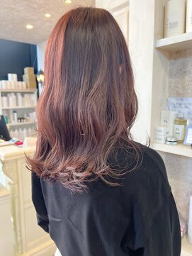 キャアリー(Caary) 福山市美容室Caary人気 艶・透明感レッドバイオレットカラー