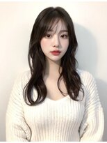 エヌプラス(N+)&nbsp;デザインカラーレイヤーカットウェットヘアオリーブベージュ