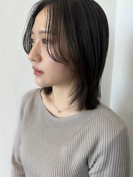 ザザアオヤマ(ZA/ZA AOYAMA) ボブ×レイヤー×センターわけ