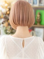 カバーヘア ブリス 大宮西口(COVER HAIR bliss)&nbsp;★ミルクティーピンク小顔切りっぱなし金髪丸みボブ10代20代★1