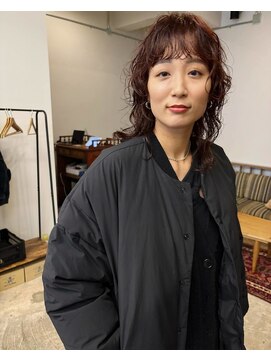 ヤーン(yearn) ウルフ×パーマ×ショコラブラウン☆