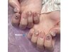 【人気No.1】うるつやネイル＋アクセントパーツ付き miyu担当