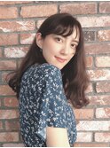 チョコブラウン大人ウェーブヘア