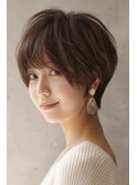 茅ヶ崎★ショート・ボブ/丸顔/前髪あり/30代/40代/50代/くびれ