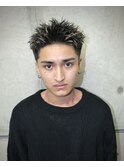 スパイキーショートベリーショート短髪アップバングフェード