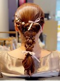 編み下ろし　～結婚式お呼ばれヘアアレンジ～
