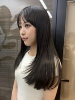 ヌープヘアーアイス(NUUP.hair ici)&nbsp;大人気！オリーブグレージュ×レイヤー｜髪質改善で透明感カラー