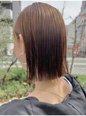 20代◎春の切りっぱなしボブ×ブリーチなしハイトーン
