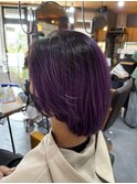 パープルメンズヘアカラー