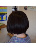 髪と頭皮に優しいヘアカラーでしなやかボブ（＾＾）