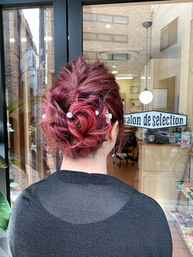 サロンドセレクション(salon de selection) ラフ編み込みアレンジ