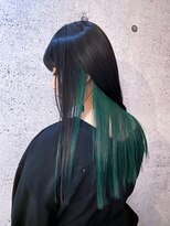 ブロッサム 東中野店&nbsp;インナーカラー/グリーンカラー/大人可愛い/イヤリングカラー