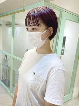 ヘーゼル 博多(HAZEL.) 耳掛けショート×バイオレット/HAZEL