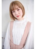 小顔ショートボブ×マロンベージュ　大人可愛い　20代30代40代g2
