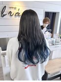 毛先ブリーチ☆ブルー系☆☆☆