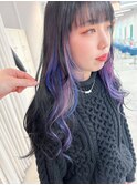 ラベンダーブルー×ブラック≪イヤリングカラー≫