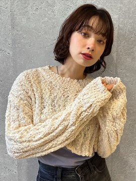 アース オーセンティック 武蔵小山店(EARTH Authentic) 武蔵小山_レディース_ミディアム_ボブ_コテ巻き_パーマ_小顔