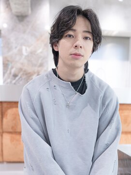 メゾンバイハバナ(maison by HAVANA) モテるメンズ波巻きツーブロック韓国風黒髪マッシュパーマウルフ