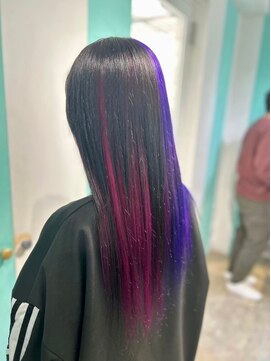 マティーナ ヘアー 池袋(Matina hair) 【デザインカラー×パープル×ピンク】20代30代40代50代