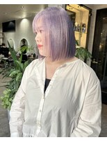 リンクバイビセ 髪質改善(link by vise)&nbsp;#ボブ#ミニボブ#パープルカラー#ケアブリーチ#ブリーチ