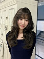 【kumu】大人可愛い透明感艶髪グレージュ/韓国風小顔レイヤー