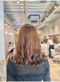 大人美人斜めバングくびれデジタルパーマ毛先丸みパーマ