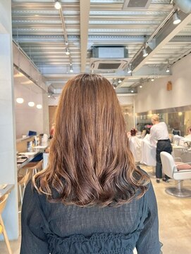 オーガニック リブ 川越(organic+live) 大人美人斜めバングくびれデジタルパーマ毛先丸みパーマ