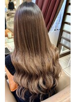 スタイル 横浜(STYLE)&nbsp;エクステ８０本ベージュハイライトグラデーション/長さだし