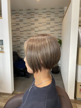 ハレウミヘアー 阿見(ハレウミhair) 阿見町/ショートカット/耳かけボブ/白髪染め/白髪/ヘッドスパ