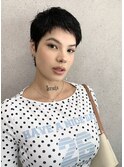 大人美人ベリーショート黒髪コンパクトショートメンズライク