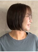 ミディアムヘア/暗めカラー/グランマッシュ/鶴ヶ峰YM98