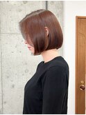 首が綺麗に見えるミニボブ◎髪質改善カラーショートボブ　