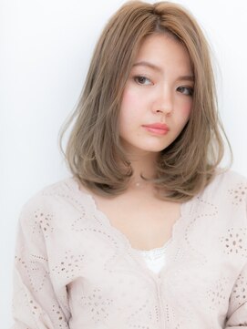 カバーヘアアンドスパ ブリス 浦和(COVER HAIR&SPA bliss) ミルクティーアッシュミディアムレイヤーカットX浦和20代30代