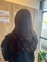 ラプチャー(RAPTURE)&nbsp;明るい白髪染め＋髪質改善カラーでパサつきを抑えた巻き髪