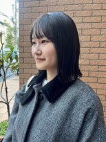 レンジシ オモテサンドウ(RENJISHI omotesando)&nbsp;切りっぱなし/ボブ/オリーブカラー