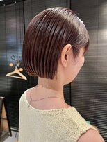 オーガニック アトリエ 大宮(organic+atelier)&nbsp;春の大人可愛さ◎ピンクベージュボブ丸みボブ