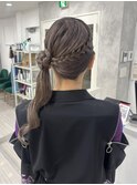 サイドお団子アレンジ