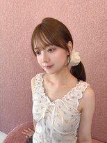 ボタン コロン 表参道 原宿(VOTAN COLON)&nbsp;ハッシュカット/韓国レイヤー/顔まわり/ブラウン/ベージュ/前髪
