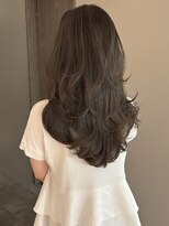 ポノ(po_no) ロングレイヤーカット×ダークグレージュ