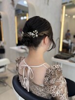フレア(FLAiR)&nbsp;20代30代ボブでも可愛く結婚式お呼ばれシニヨンスタイル