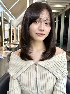 ロンド ロワール 門前仲町(Lond Loire) 30代40代50代グレージュデザインカラーハッシュカットレイヤー