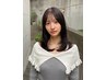 【田中指定】カット+透明感カラー+選べるヘッドスパ(25分)￥17600→￥14960