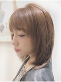 レイヤーボブ／ショコラブラウン