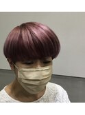 ツーブロック♯マッシュショート♯インナーピンク