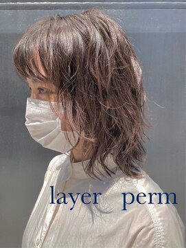 リーン(LEEN) 酸性パーマ×モダンウルフ　【LEEN】