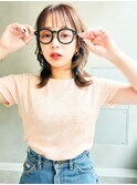【ROJITHA原宿表参道】外ハネミディ×ライトベージュ