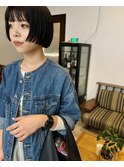 暗髪×前上がりボブスタイル(伏見/栄/名駅)