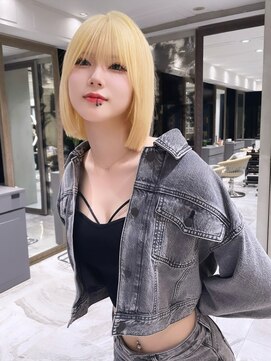 ロンド ジュルード 名古屋(Lond jeloud) ハイトーン抜きっぱなしボブ