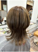 大人可愛いウルフ外はね×レイヤーミディアム
