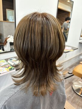 ニコ ヘアリラクゼーション(Nico hair relaxation) 大人可愛いウルフ外はね×レイヤーボブ ミディアム